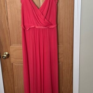 David's Bridal Coral Maxi Dress